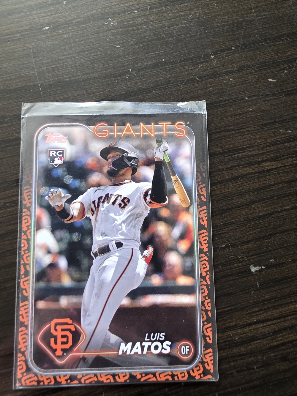 Topps Luis Matos Giants Trading Card - Orange, Black